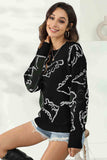 Dinosaur Print Pullover Sweater - Trendsi - Flyclothing LLC