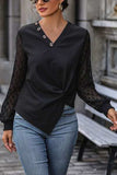 Twisted Decorative Button Long Sleeve T-Shirt - Trendsi - Flyclothing LLC