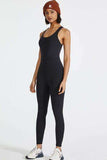 Crisscross Back Wide Strap Active Jumpsuit - Trendsi - Flyclothing LLC
