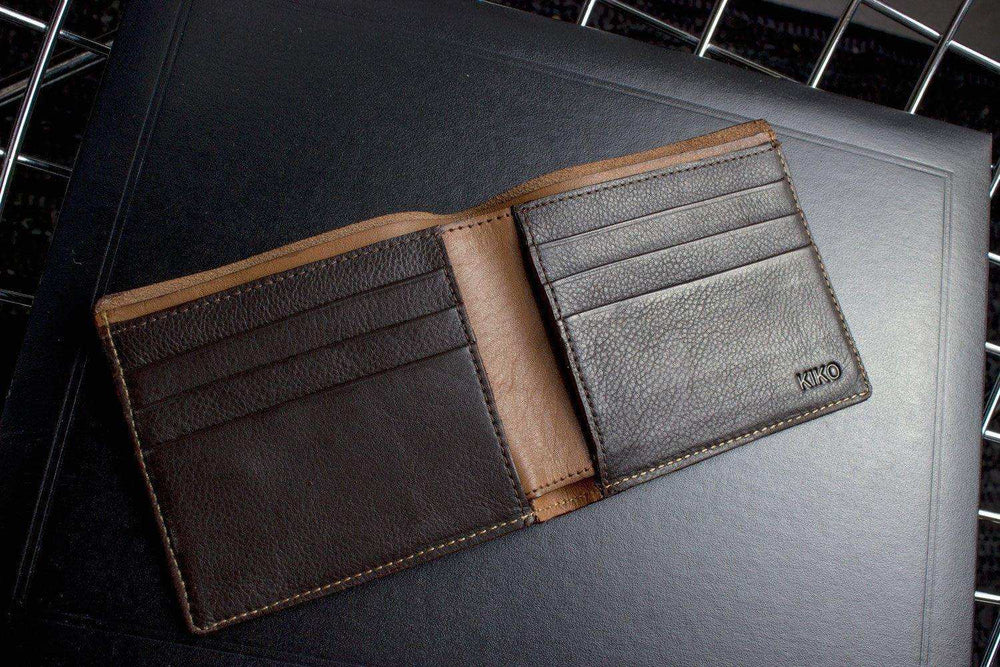 Kiko Leather Double Bifold Wallet - Kiko - Flyclothing LLC