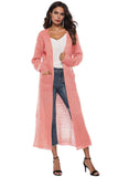 Long Sleeve Open Front Buttoned Cardigan - Trendsi - Flyclothing LLC