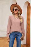 V-Neck Flounce Sleeve Blouse - Trendsi - Flyclothing LLC