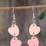 Heart Wood Dangle Earrings - Trendsi - Flyclothing LLC