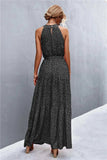 Printed Sleeveless Tie Waist Maxi Dress - Trendsi - Flyclothing LLC