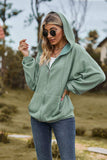Cable-Knit Long Sleeve Hooded Jacket - Trendsi - Flyclothing LLC
