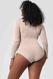 Long Sleeve Shaping Bodysuit - Trendsi - Flyclothing LLC