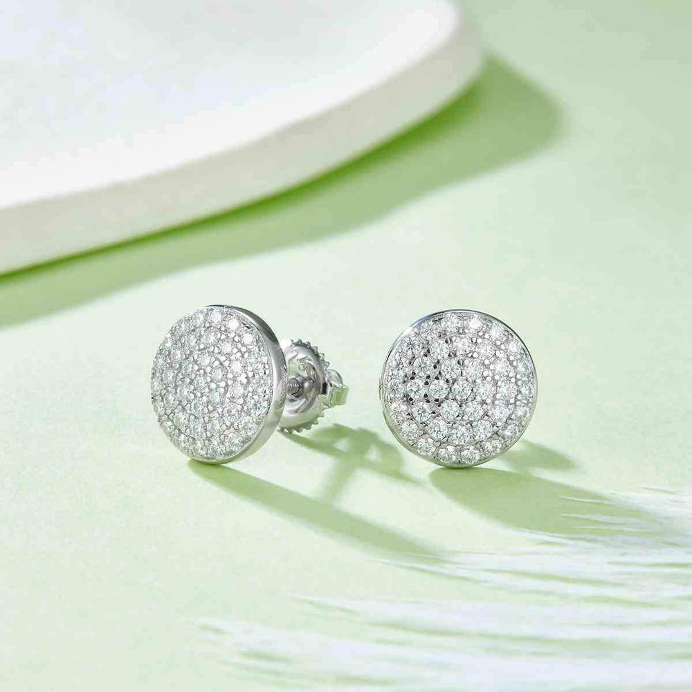 Moissanite 925 Sterling Silver Earrings - Trendsi - Flyclothing LLC