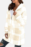 Double Take Full Size Plaid Long Sleeve Hooded Coat - Trendsi - Flyclothing LLC