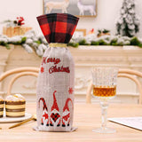 2-Piece Christmas Plaid Wine Bottle Covers - Trendsi - Flyclothing LLC