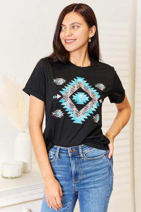 Simply Love Graphic Short Sleeve T-Shirt - Trendsi - Flyclothing LLC