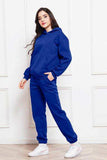 Drop Shoulder Long Sleeve Hoodie and Pants Set - Trendsi - Flyclothing LLC