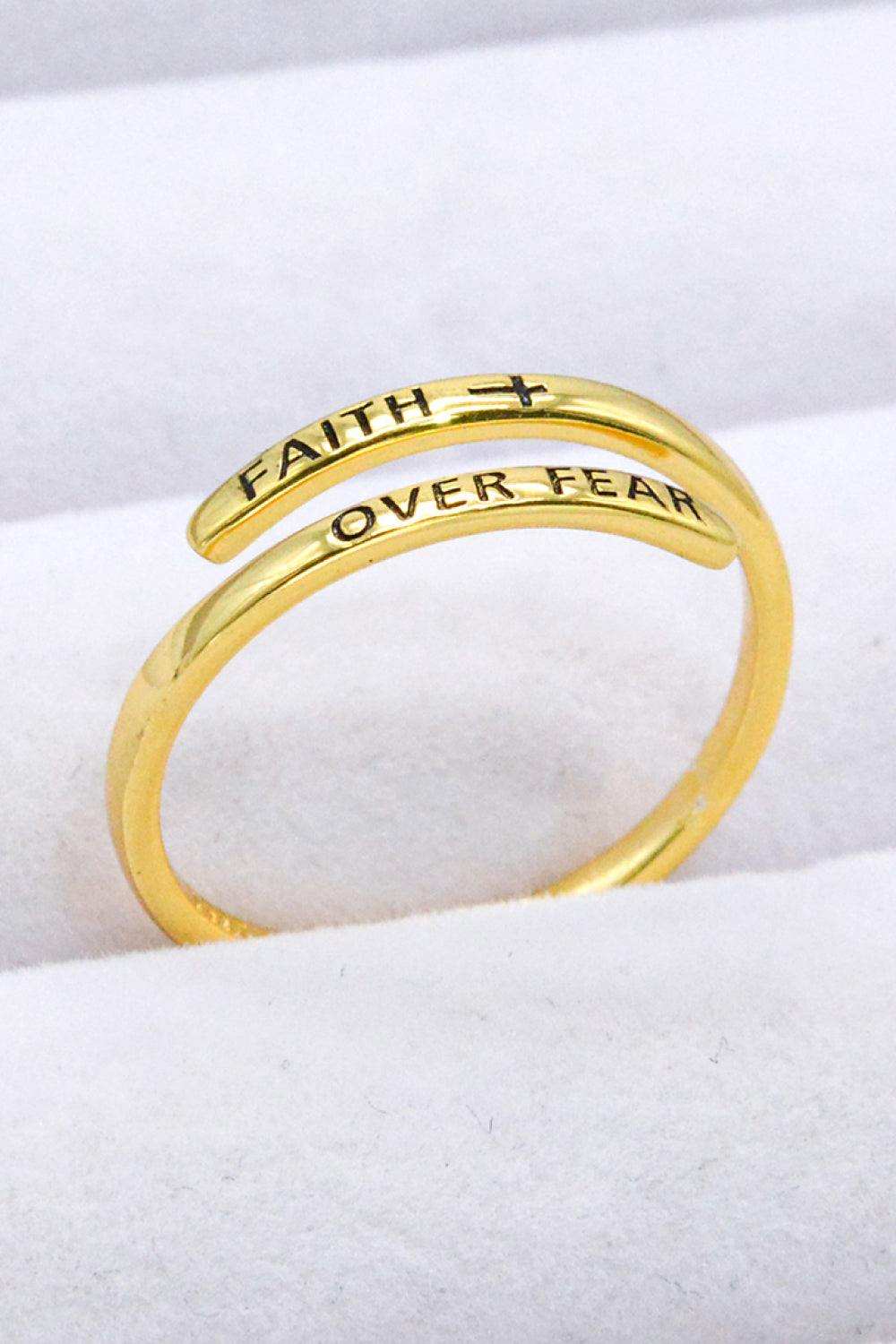 FAITH OVER FEAR Bypass Ring - Trendsi - Flyclothing LLC