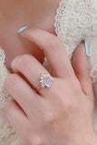 High Quality Natural Moonstone 18K Rose Gold-Plated 925 Sterling Silver Ring - Trendsi - Flyclothing LLC