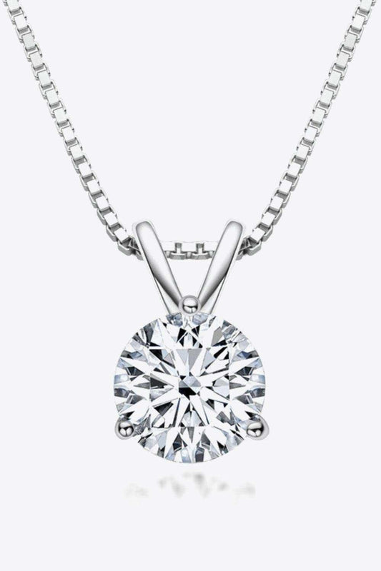 Show Off 1 Carat Moissanite Pendant Necklace - Trendsi - Flyclothing LLC