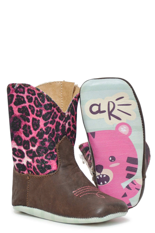 Tin Haul INFANT GIRLS PURRRFECT GLITTER WITH CHEETAH ROAR SOLE - Tin Haul - Flyclothing LLC