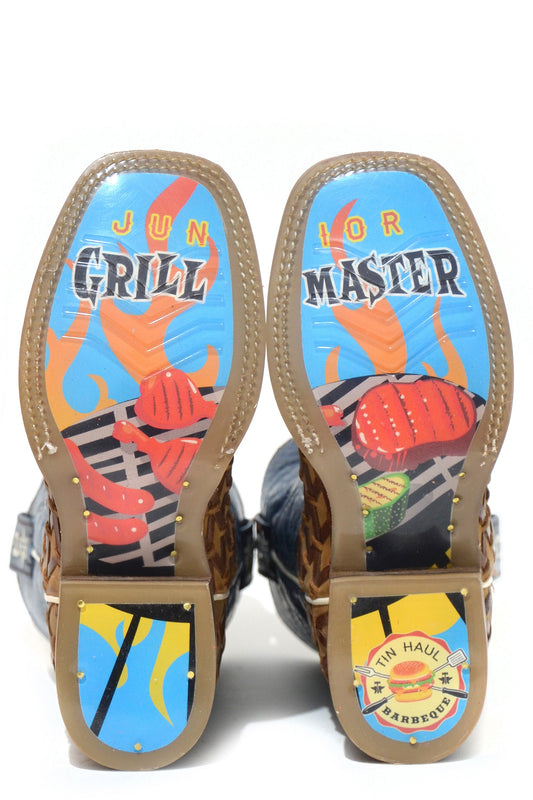 Tin Haul LITTLE BOYS GRILL MASTER JUNIOR WITH BBQ PARTY SOLE