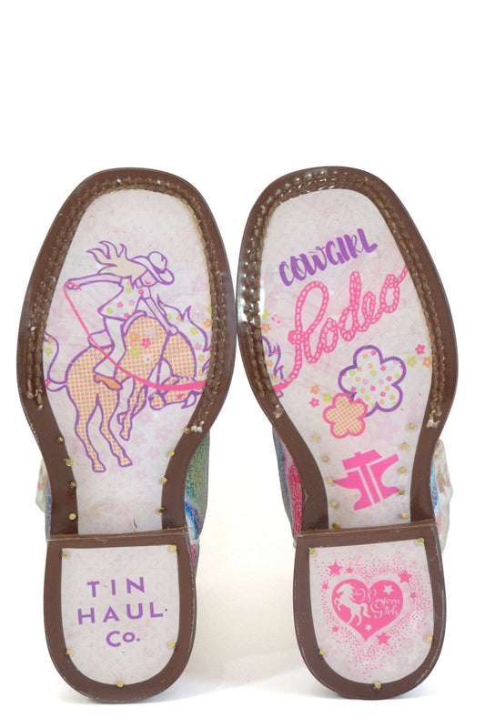 Tin Haul LITTLE GIRLS COLOR BURST WITH COWGIRL SOLE - Tin Haul - Flyclothing LLC