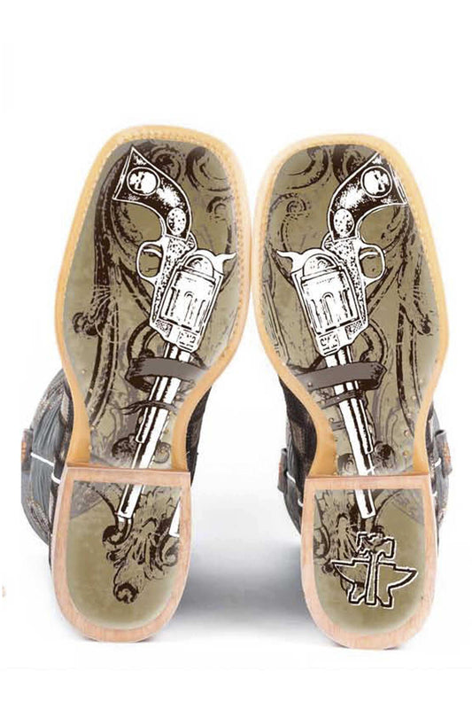 Tin Haul MENS GUNMETAL CHECK WITH GUNSLINGER SOLE - Tin Haul - Flyclothing LLC