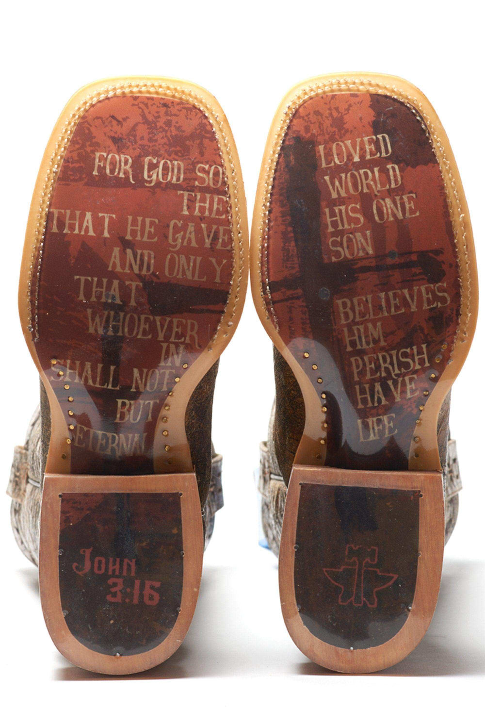 Tin Haul Mens John 3:16 W With Bible Verse Sole - Tin Haul - Flyclothing LLC