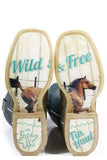Tin Haul Womens Barbd Wire With Wild And Free Sole - Tin Haul - Flyclothing LLC
