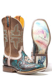 Tin Haul WOMENS LONE FLOWER WITH BOHO FEATHER SOLE - Tin Haul - Flyclothing LLC