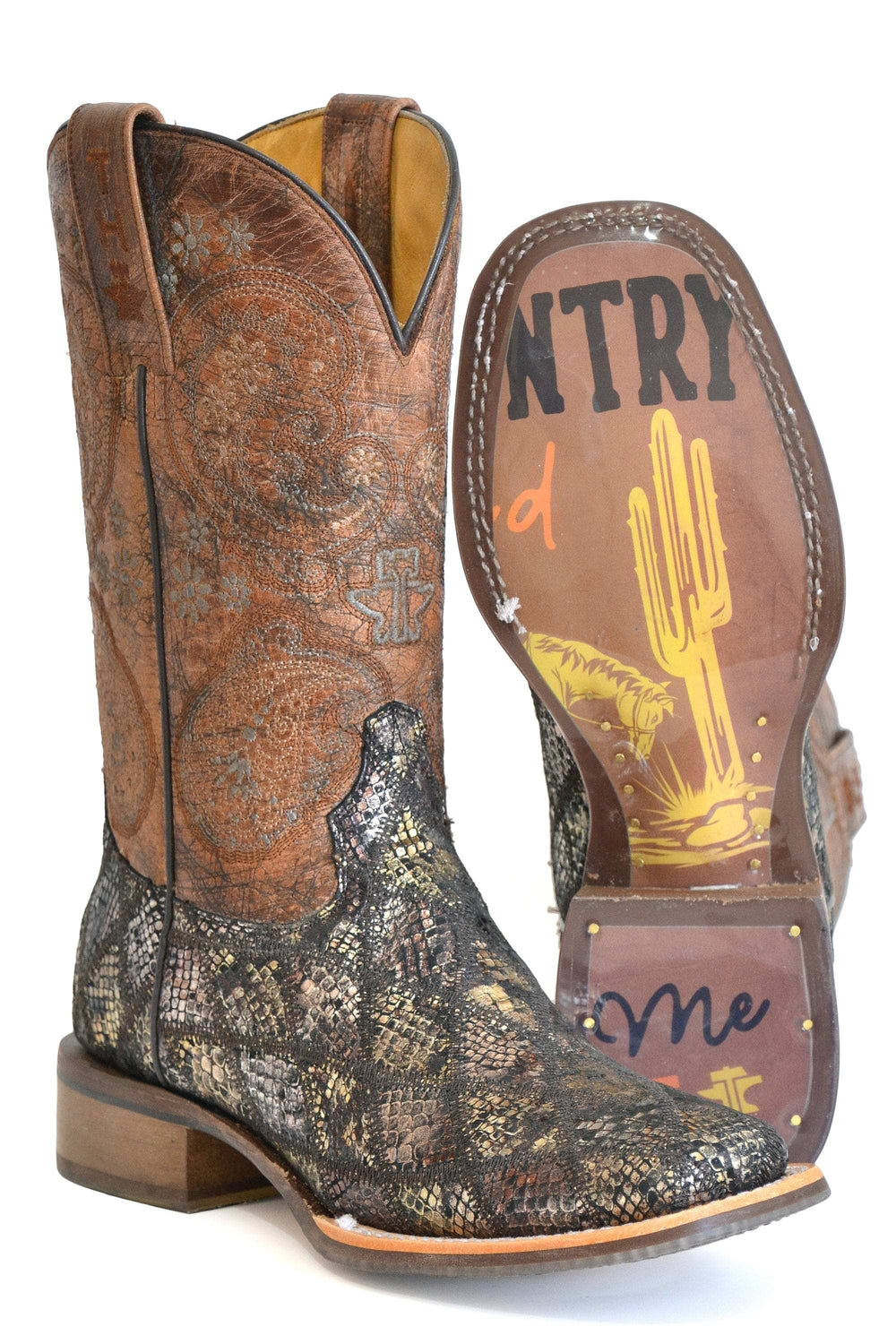 Tin Haul WOMENS PAISLEY PYTHON WITH COUNTRY ROAD SOLE - Tin Haul - Flyclothing LLC