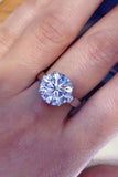 5 Carat Moissanite Platinum-Plated Ring - Trendsi - Flyclothing LLC