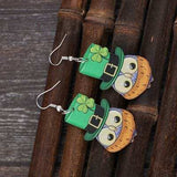 Owl Acrylic Dangle Earrings - Trendsi - Flyclothing LLC