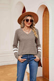 V-Neck Long Sleeve T-Shirt - Trendsi - Flyclothing LLC