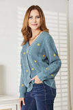 HEYSON Full Size Floral Embroidered Cable Cardigan - Trendsi - Flyclothing LLC