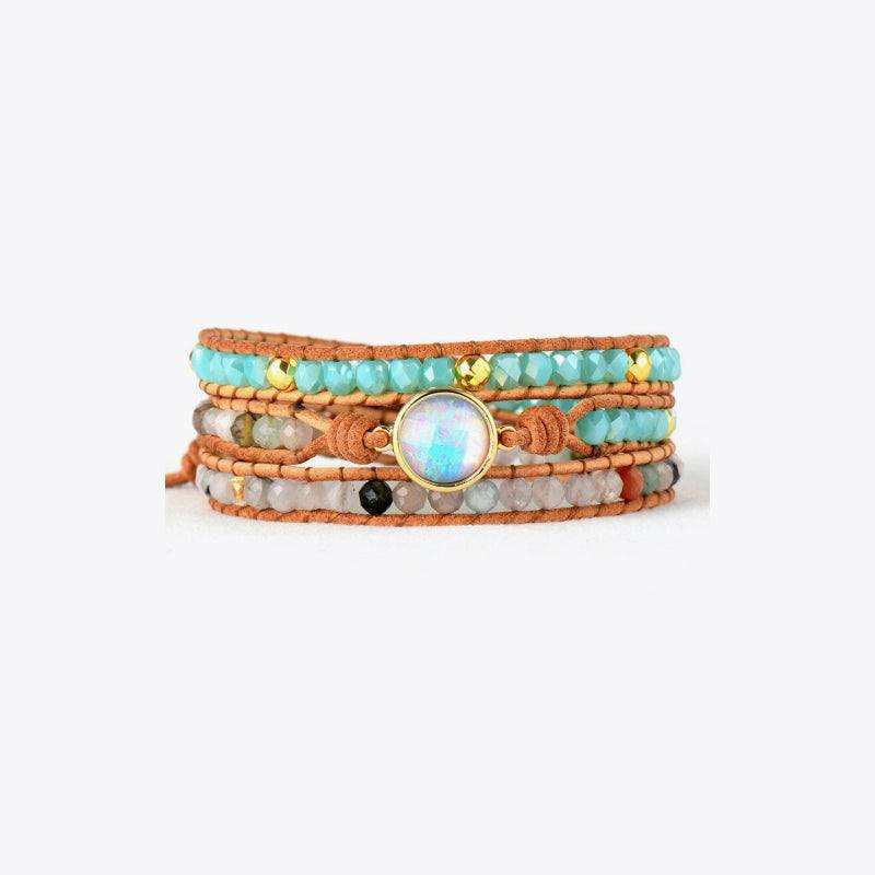 Opal Beaded Layered Bracelet - Trendsi - Flyclothing LLC