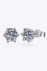 Moissanite Stud Earrings - Trendsi - Flyclothing LLC