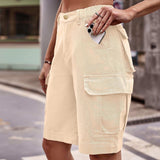 Denim Cargo Shorts with Pockets - Trendsi - Flyclothing LLC