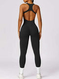 Cutout Racerback Active Jumpsuit - Trendsi - Flyclothing LLC