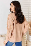 And The Why Tassel Detail Long Sleeve Sweater - Trendsi - Flyclothing LLC