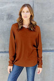 Double Take Full Size Round Neck Long Sleeve T-Shirt - Trendsi - Flyclothing LLC