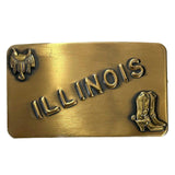 Rockmount Clothing Vintage Brass Illinois State Buckle - Rockmount Clothing - Flyclothing LLC