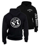 Jack Daniel's Mens Hoodie W/ Logo On Front, Back & Sleeve Shirt - Jack Daniels Clothing - Flyclothing LLC