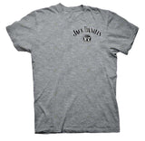 Jack Daniel's Gray Distressed Logo Mens T-Shirt - Jack Daniels Clothing - Flyclothing LLC