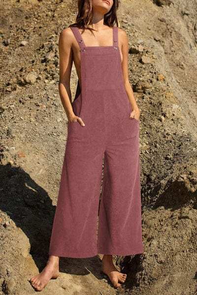 Pocketed Wide Leg Overall - Trendsi - Flyclothing LLC