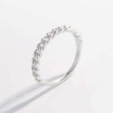 925 Sterling Silver Curb Chain Ring - Trendsi - Flyclothing LLC