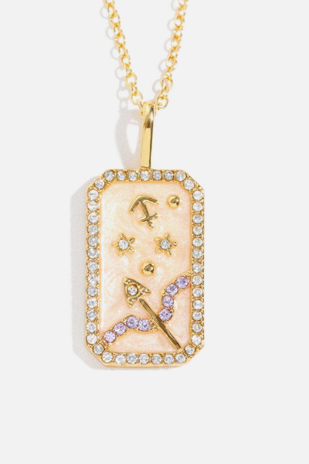 Rhinestone Constellation Pendant Copper Necklace - Trendsi - Flyclothing LLC