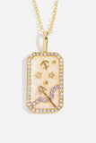Rhinestone Constellation Pendant Copper Necklace - Trendsi - Flyclothing LLC