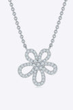 Moissanite Flower Pendant 925 Sterling Silver Necklace - Trendsi - Flyclothing LLC