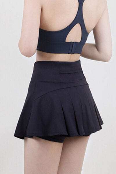 High Waist Pleated Active Skirt - Trendsi - Flyclothing LLC