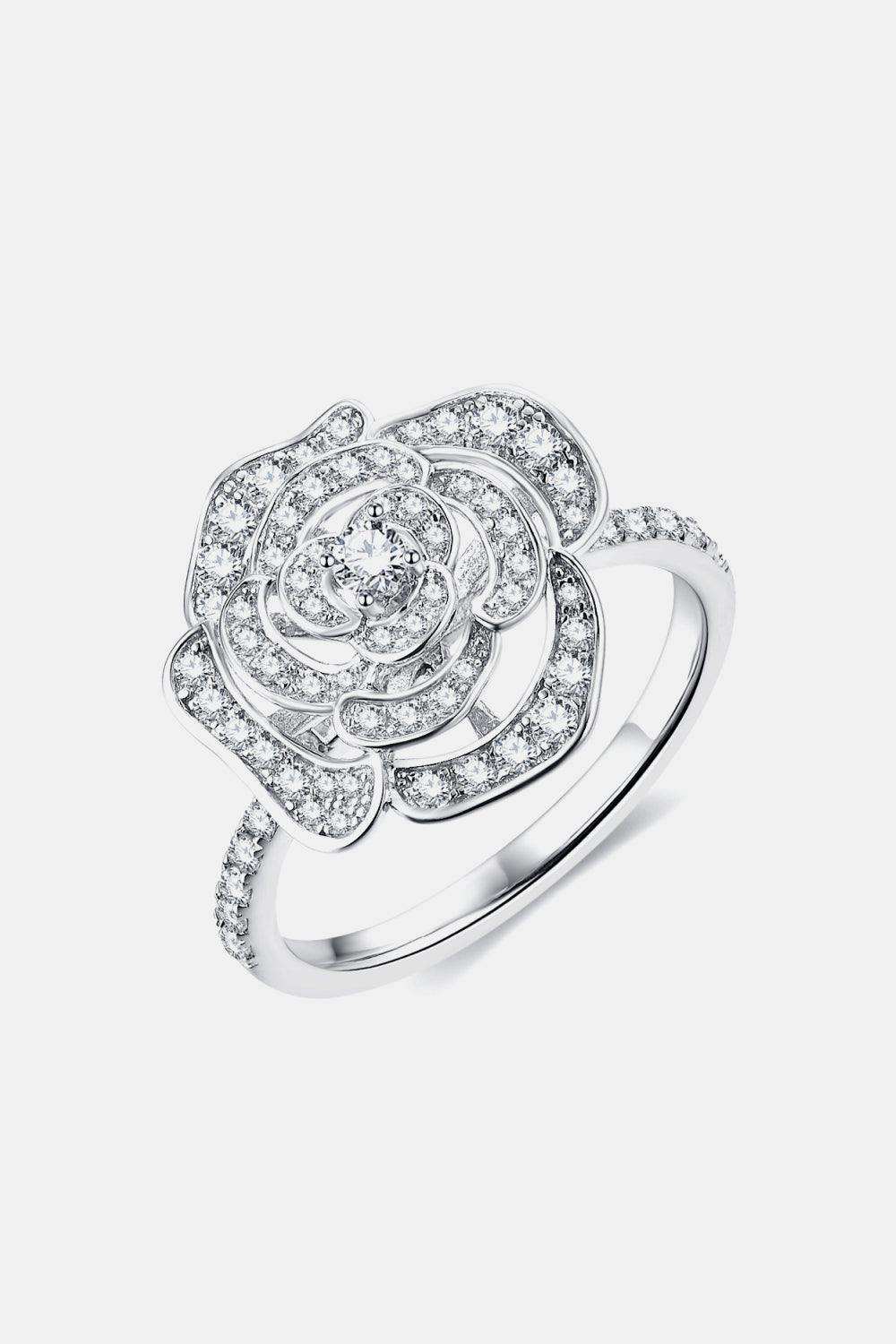 3.4 Carat Moissanite Flower Shape Ring - Trendsi - Flyclothing LLC