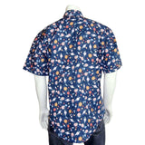 Rockmount Clothing Mens Solar System Print Short Sleeve Western Shirt in Navy - Rockmount Clothing - Flyclothing LLC