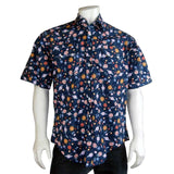 Rockmount Clothing Mens Solar System Print Short Sleeve Western Shirt In Navy - Rockmount Clothing - Flyclothing LLC