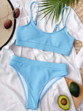 Scoop Neck Spaghetti Strap Two-Piece Swim Set - Trendsi - Flyclothing LLC