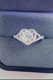 1 Carat Moissanite 925 Sterling Silver Heart Ring - Trendsi - Flyclothing LLC